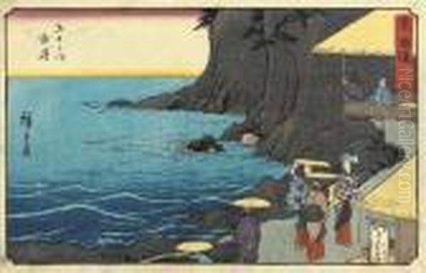 Yui, From The Series Tokaido Gojusan Tsugi Oil Painting by Utagawa or Ando Hiroshige