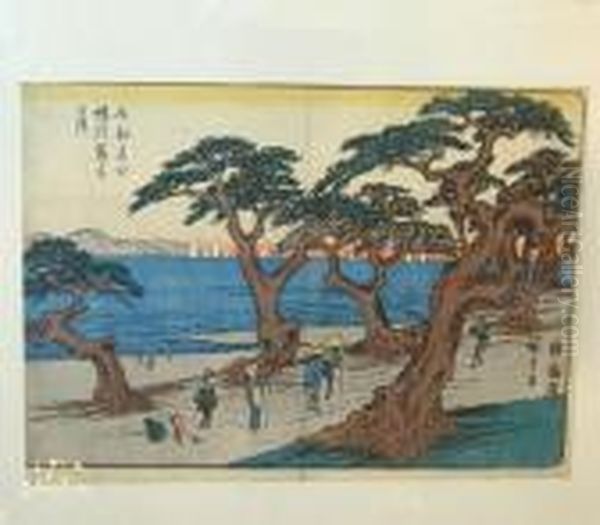 Honcho Meisho Oil Painting by Utagawa or Ando Hiroshige