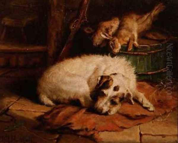 Gamekeepers Companion Oil Painting by John Fitz Marshall