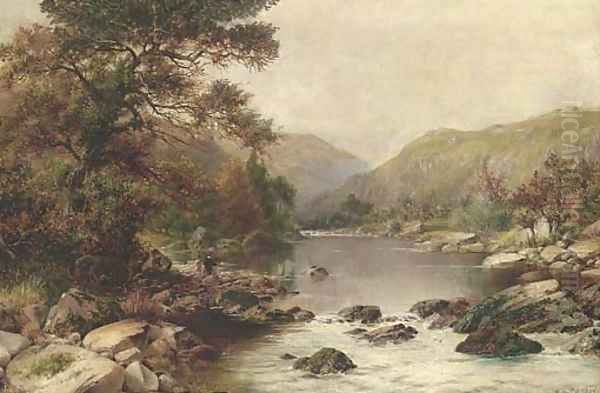 In the Llugwy Valley, above Bettws-y-Coed Oil Painting by William Henry Mander