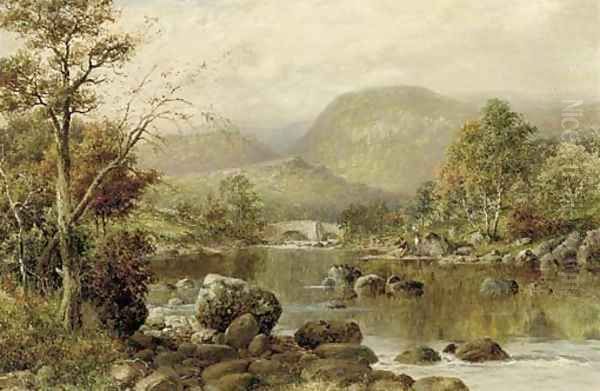 On the way to Capel Curig, North Wales Oil Painting by William Henry Mander