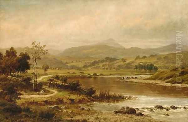 River Glaslyn, North Wales Oil Painting by William Henry Mander