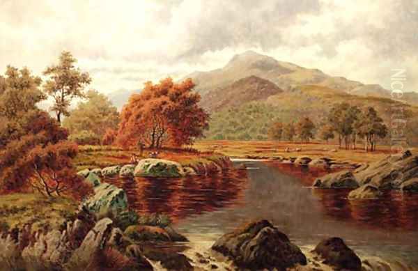 On the Mawddach, Wales Oil Painting by William Henry Mander