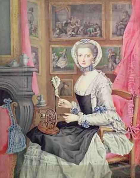 Self Portrait 1776 Oil Painting by Archduchess of Austria Maria Christine