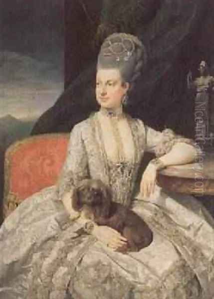 Archduchess Maria Christine Habsburg-Lothringen 1742-98 daughter of Empress Maria Theresa of Austria 1717-80 and Emperor Francis I of Austria Oil Painting by Archduchess of Austria Maria Christine