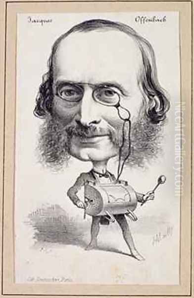 Portrait of Jacques Offenbach Oil Painting by Hippolyte Mailly