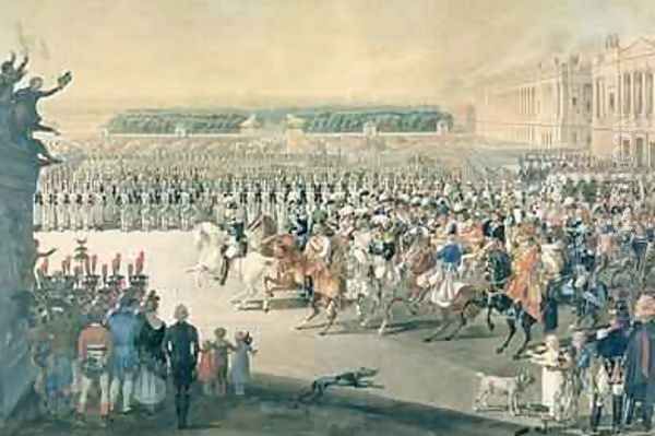 March of the Allied forces into Paris 1815 Oil Painting by F. Malek