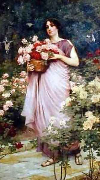 In the Garden of Roses Oil Painting by Richard Willes Maddox