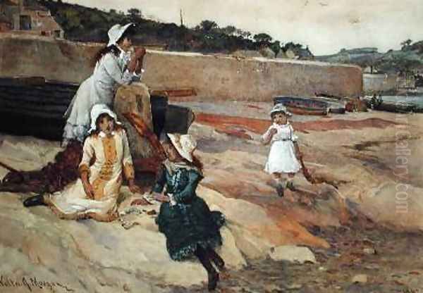 The Beach Party Oil Painting by Walter Jenks Morgan