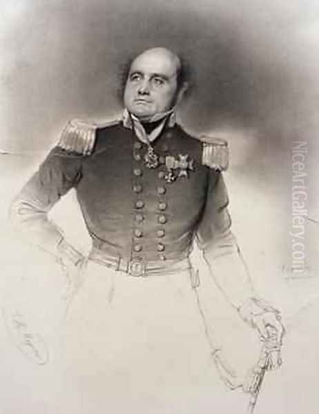 Portrait of Sir John Franklin 1786-1847 Arctic explorer Oil Painting by Thomas Herbert Maguire