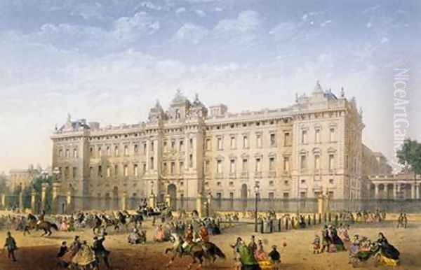 Buckingham Palace 1862 Oil Painting by Achille-Louis Martinet