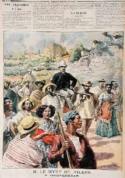 M le Myre de Vilers in Madagascar illustration from Le Petit Journal 22th October 1894 Oil Painting by Tofani, Oswaldo Meaulle, F.L. &