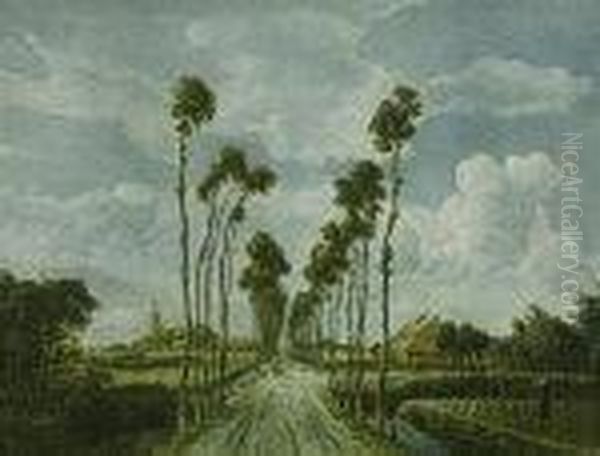 The Avenue, Middelharnis Oil Painting by Meindert Hobbema