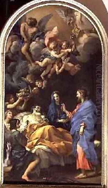 The Death of St Joseph 1676 Oil Painting by Carlo Maratta or Maratti