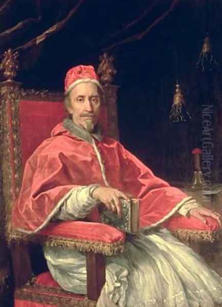 Portrait of Pope Clement IX 1600-69 Oil Painting by Carlo Maratta or Maratti