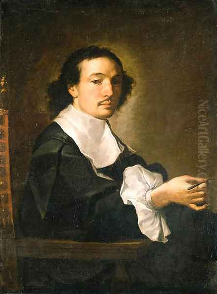 Portrait of a man Oil Painting by Carlo Maratta or Maratti