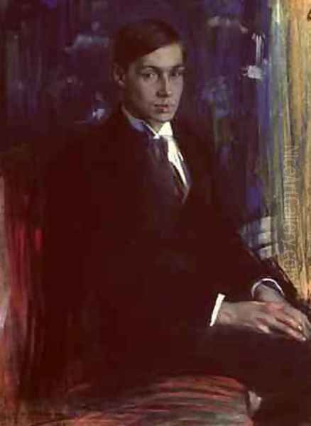 Portrait of Boris Pasternak 1890-1960 1917 Oil Painting by A. A. Murashko