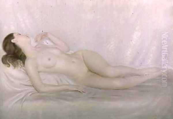 Reclining Nude 1931 Oil Painting by Edward Stanley Mercer