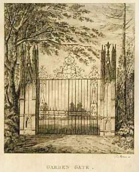 Garden Gate at Strawberry Hill Oil Painting by J. Morris