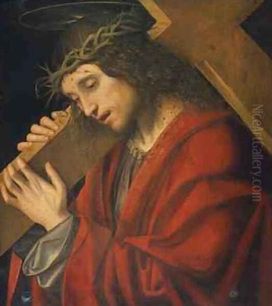 Christ Bearing the Cross Oil Painting by Gian Francesco de Maineri