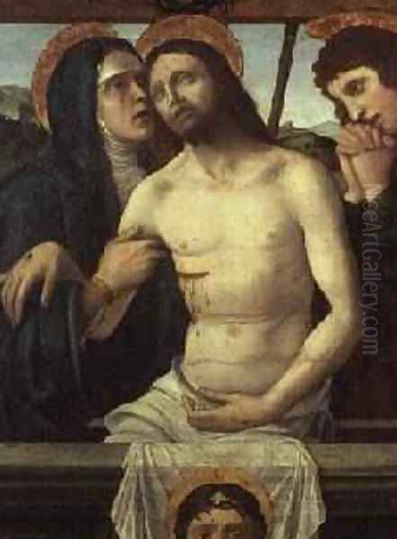 The Lamentation over the Dead Christ Oil Painting by Gian Francesco de Maineri