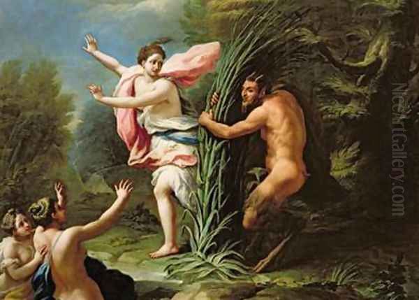 Pan and Syrinx Oil Painting by Paolo di Matteis