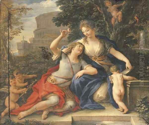 Rinaldo and Armida Oil Painting by Paolo di Matteis