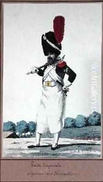 The Imperial Guard Sapper of the Grenadiers Oil Painting by Pierre Maleuvre