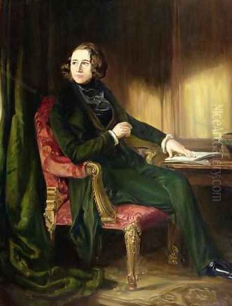 Charles Dickens 1839 Oil Painting by Daniel Maclise