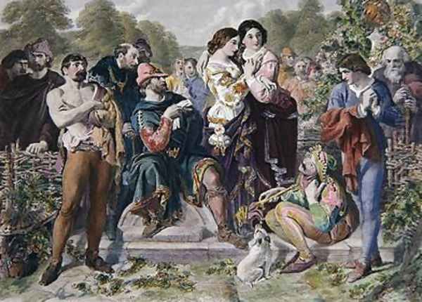 Orlando and the Wrestler Oil Painting by Daniel Maclise