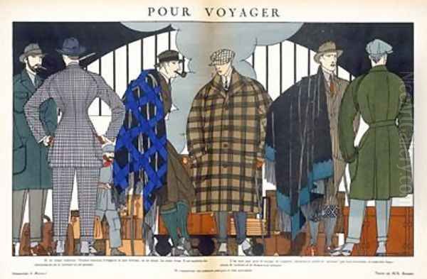 Travelling Fashion 1921 Oil Painting by Marjac