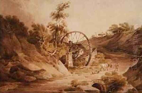 Great Wheel at Broseley Oil Painting by Paul Sandby Munn