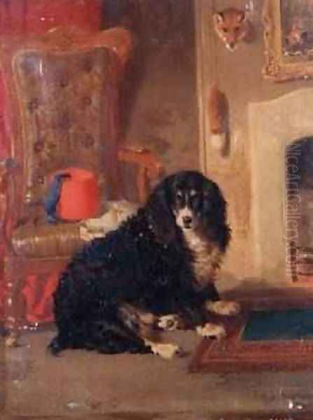 By his Masters Chair 1850 Oil Painting by William Malbon