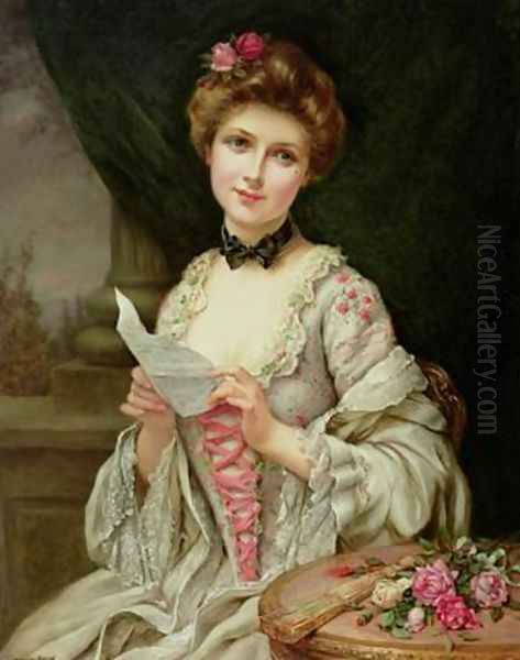 The Love Letter Oil Painting by Francois Martin-Kavel