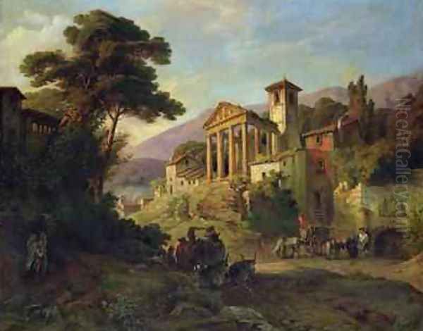 Italian Landscape 1871 by Friedrich Wilhelm Mueller