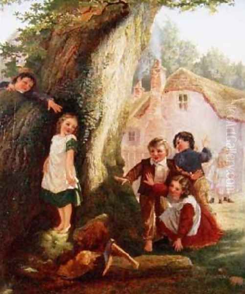 Hide and Go Seek 1869 Oil Painting by Samuel McCloy