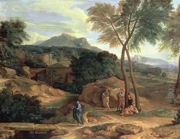 Landscape with Conopion Carrying the Ashes of Phocion Oil Painting by Jean Francois I Millet