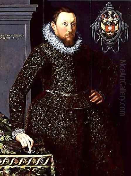 Portrait of Jacob Cornelisz Nobel 1611 Oil Painting by Salomon Mesdach