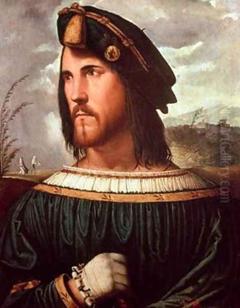 Cesare Borgia 1475-1507 Duke of Valencia Oil Painting by Altobello Meloni