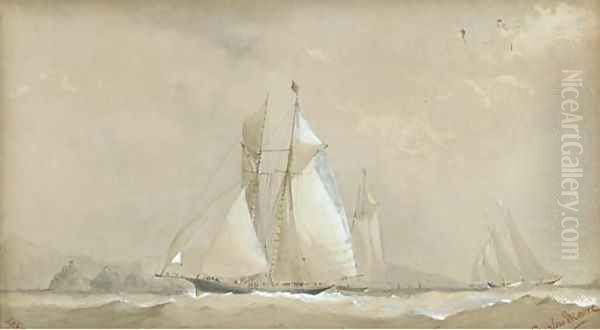 Boadicea off the Needles Oil Painting by Barlow Moore