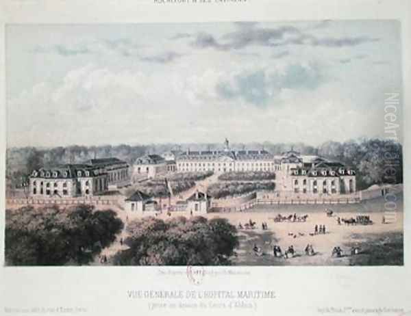 General View of the Maritime Hospital in Rochefort Oil Painting by Charles Mercereau