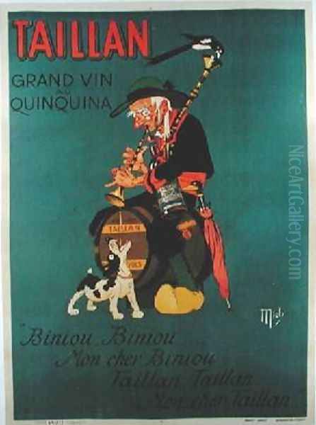 Poster advertising Taillan Quinquina Oil Painting by (Michel Liebaux) Mich