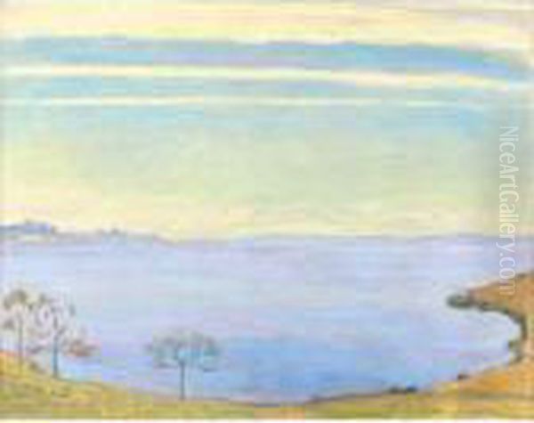 Lake Geneva, View From Chexbres Oil Painting by Ferdinand Hodler