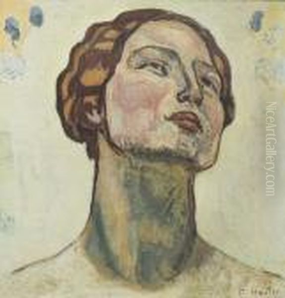 Frauenportrat Oil Painting by Ferdinand Hodler