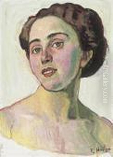 Portrait Of A Woman Oil Painting by Ferdinand Hodler