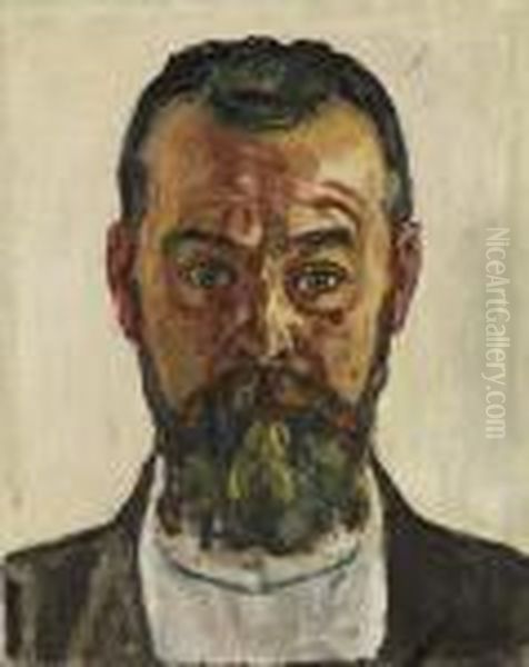 Selbstbildnis Oil Painting by Ferdinand Hodler