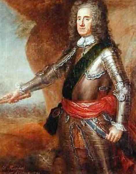 Field Marshal George Hamilton 1666-1737 Earl of Orkney Oil Painting by Martin Maingaud