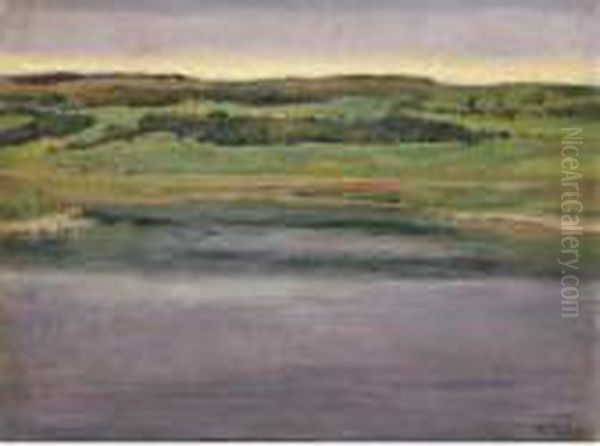 Lake Joux Oil Painting by Ferdinand Hodler