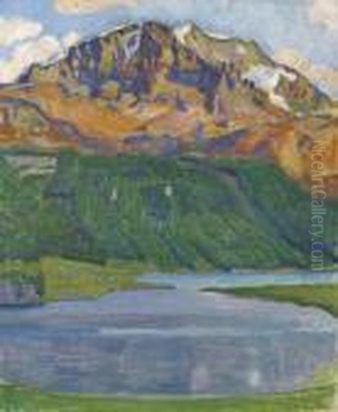 Piz Corvatsch Oil Painting by Ferdinand Hodler