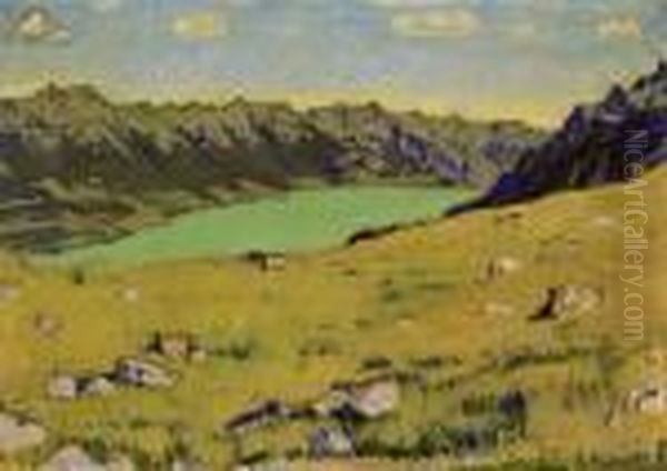 Der Brienzersee Von Breitlauenen Aus Oil Painting by Ferdinand Hodler